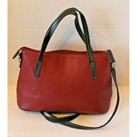 David Jones Paris Purse Rust Leather Crossbody Adjustable Strap Handbag - Picture 4 of 6